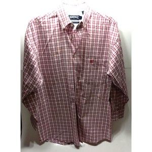 Panhandle Slim Long Sleeve Spell Out Size Small Western Plaid Red White Rodeo